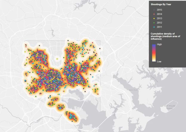 Violence Map Baltimore City